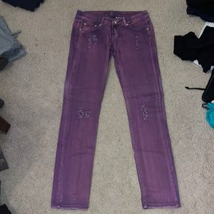 Purple jeans